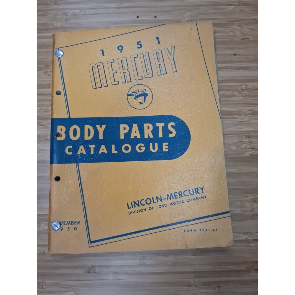 1951 LINCOLN MERCURY BODY PARTS CATALOGUE FORM # 3741-51